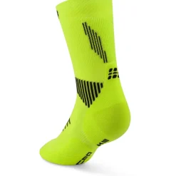 CEP Core Run Mid Cut Compressiesokken Heren - lime/black