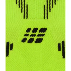 CEP Core Run Mid Cut Compressiesokken Heren - lime/black