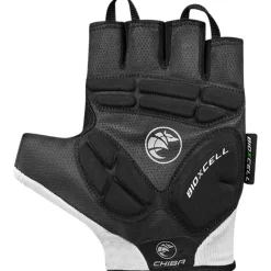 Wielerhandschoenen < Chiba BioXCe Cofort Handchoenen et Korte Vinger - white