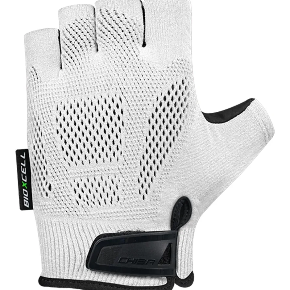 Wielerhandschoenen < Chiba BioXCe Cofort Handchoenen et Korte Vinger - white