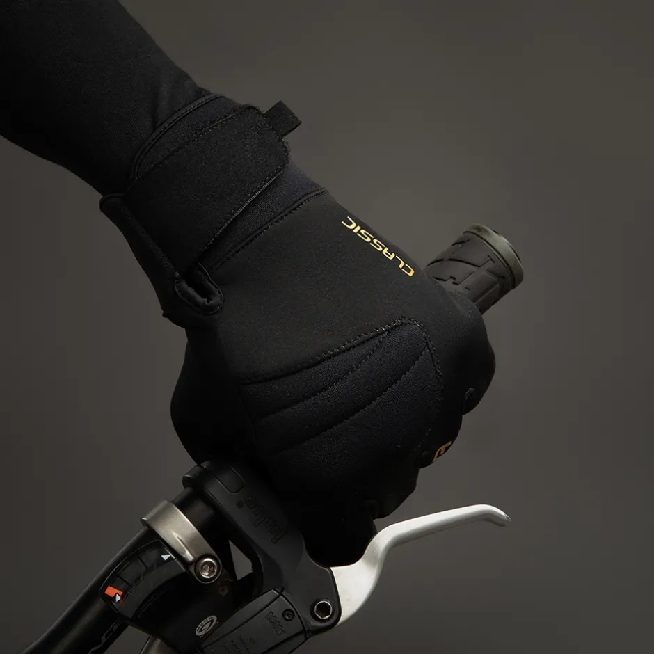 Winterhandschoenen < Chiba Cassic Fietshandschoenen - zwart/goud