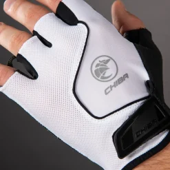 Wielerhandschoenen < Chiba Coo Air Handchoenen et Korte Vinger - wit