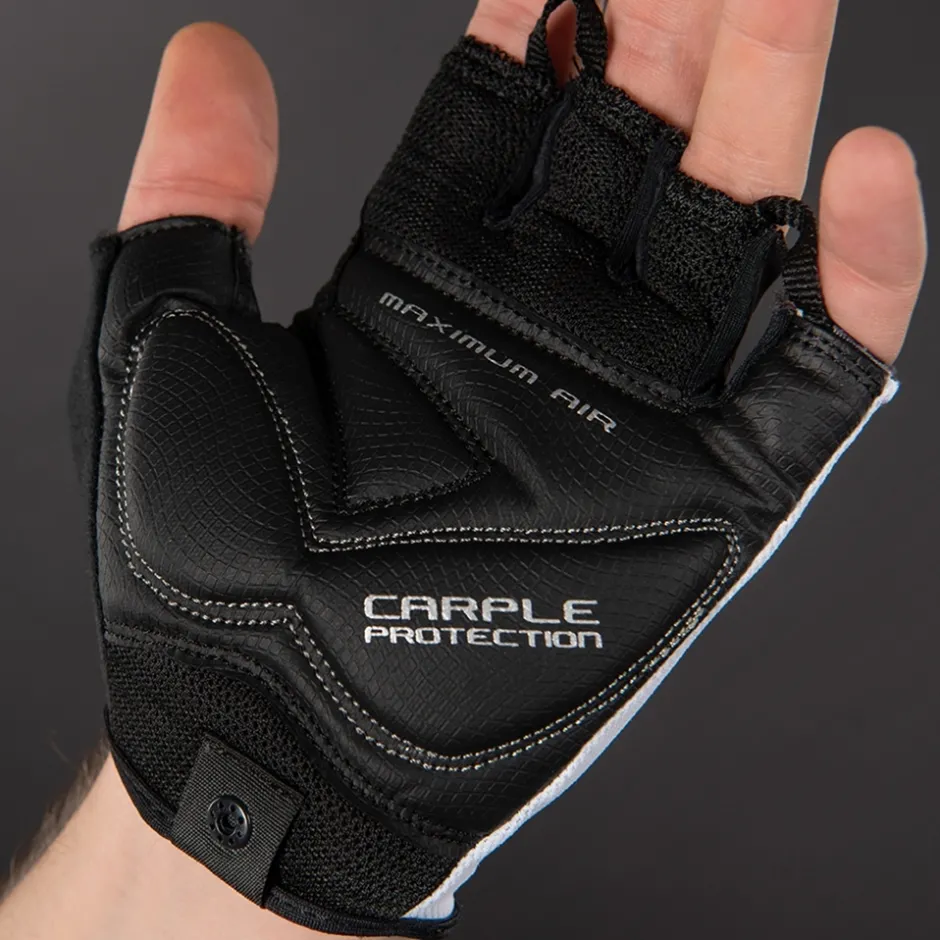 Wielerhandschoenen < Chiba Coo Air Handchoenen et Korte Vinger - wit