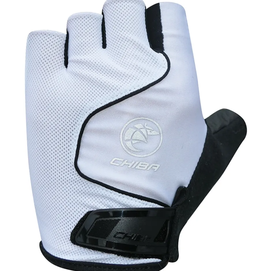 Wielerhandschoenen < Chiba Coo Air Handchoenen et Korte Vinger - wit