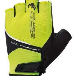 Chiba Gel Premium Handschoenen met Korte Vingers - neon yellow