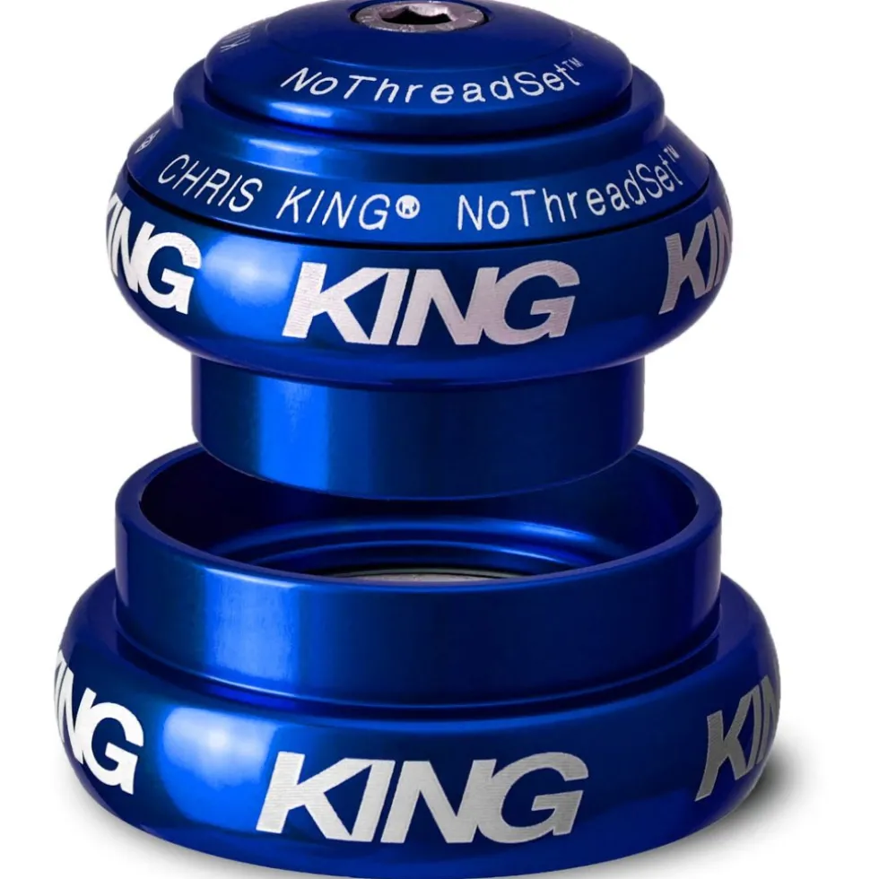 Chris King NoThreadSet Grip Lock Tapered Balhoofd - 1 1/8" - 1 1/4" - EC34/28.6 | EC44/33 - Bold Logo Print