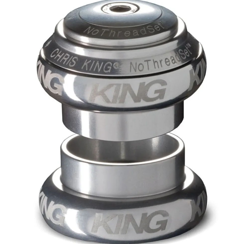 Chris King NoThreadSet Grip Lock Tapered Balhoofd - 1 1/8" - 1 1/4" - EC34/28.6 | EC44/33 - Bold Logo Print