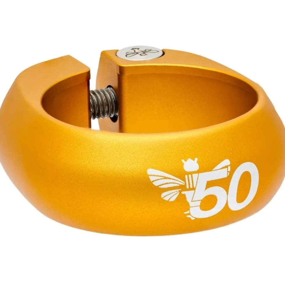 Chris King Zadelpenklem - matte gold 50th