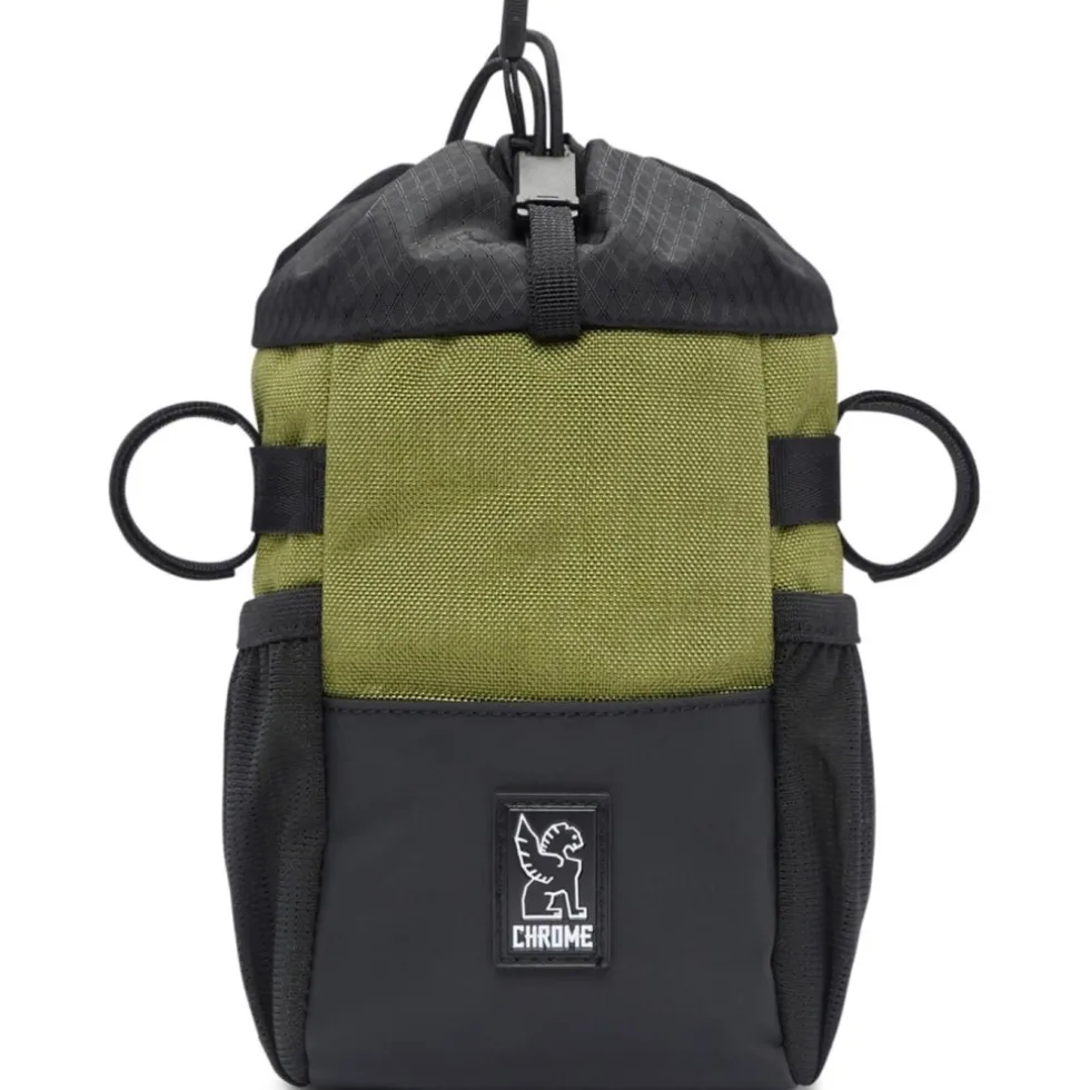 CHROME Doubletrack Feed Bag for Bar, Stem, Belt - olive branch