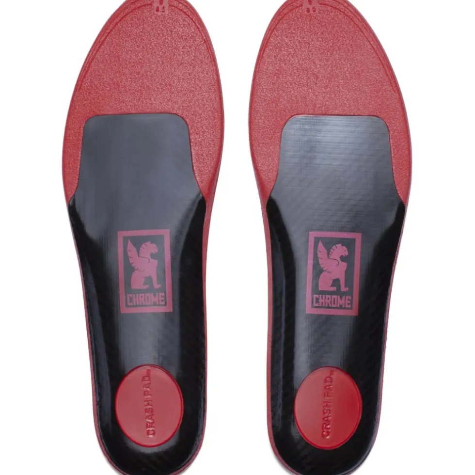 CHROME Power Pedal Footbed Inlegzolen - Zwart/Rood