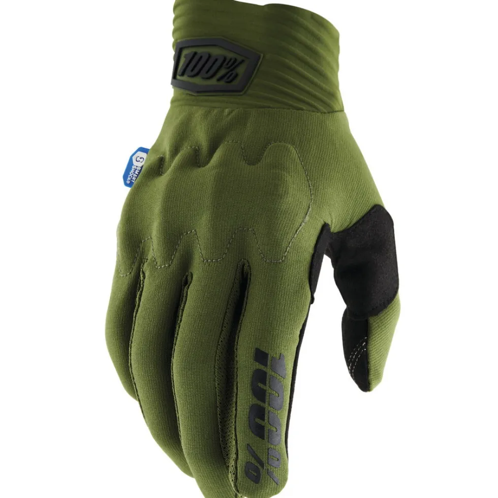 100% Cognito Smart Shock Handschoenen - army green/zwart