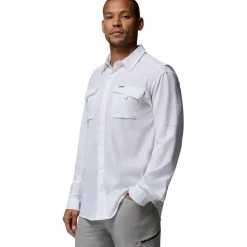 T-Shirts & Tops < Columbia Siver Ridge Utiity II Overhed et ange ouwen Heren - White