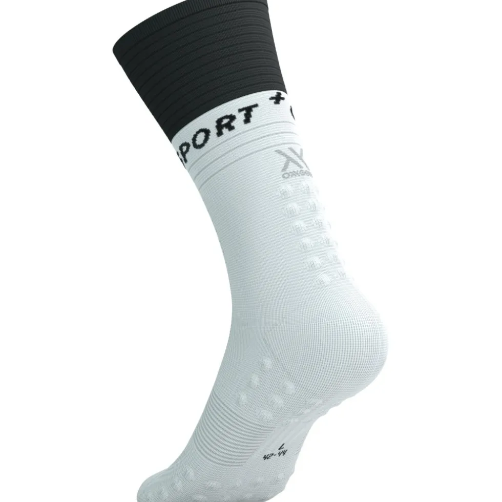 Compressport Mid Compressiesokken v2.0 - wit/zwart