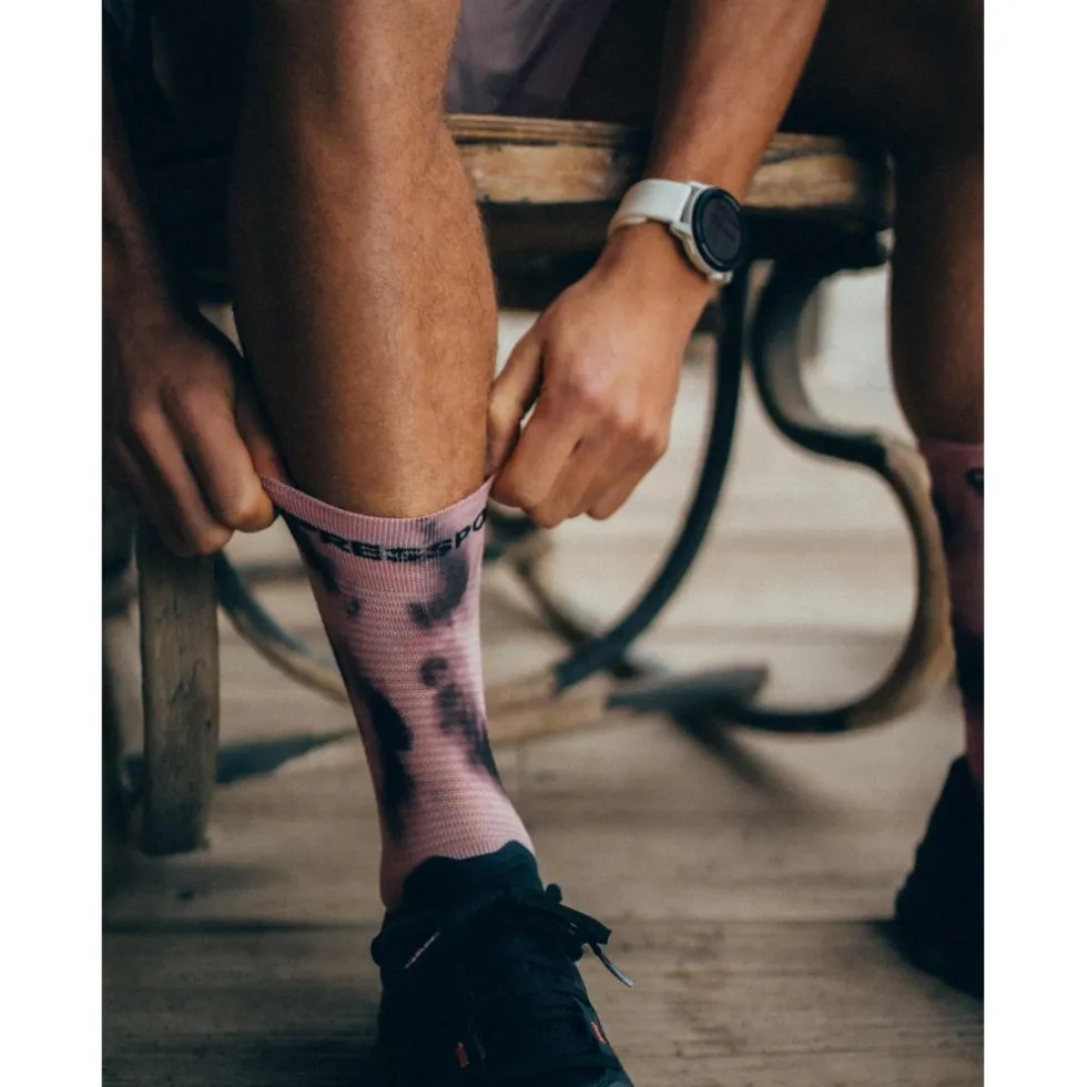Compressport Pro Racing Compressiesokken v4.0 Run High - Eat My Dust! - Darinda - zephyr tie dye