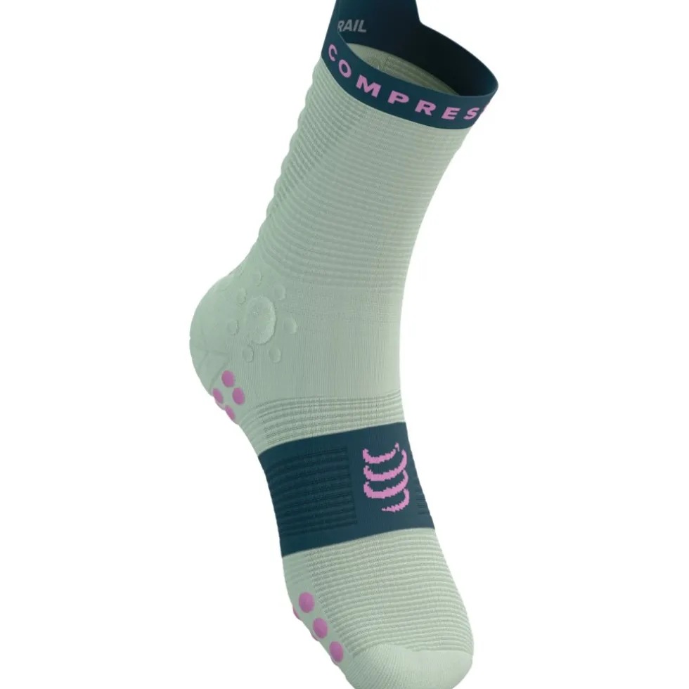 Compressport Pro Racing Compressiesokken v4.0 Trail - almost aqua/stargazer/cyclamen
