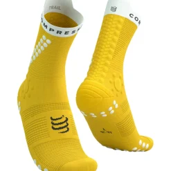 Compressport Pro Racing Compressiesokken v4.0 Trail - citroen/wit