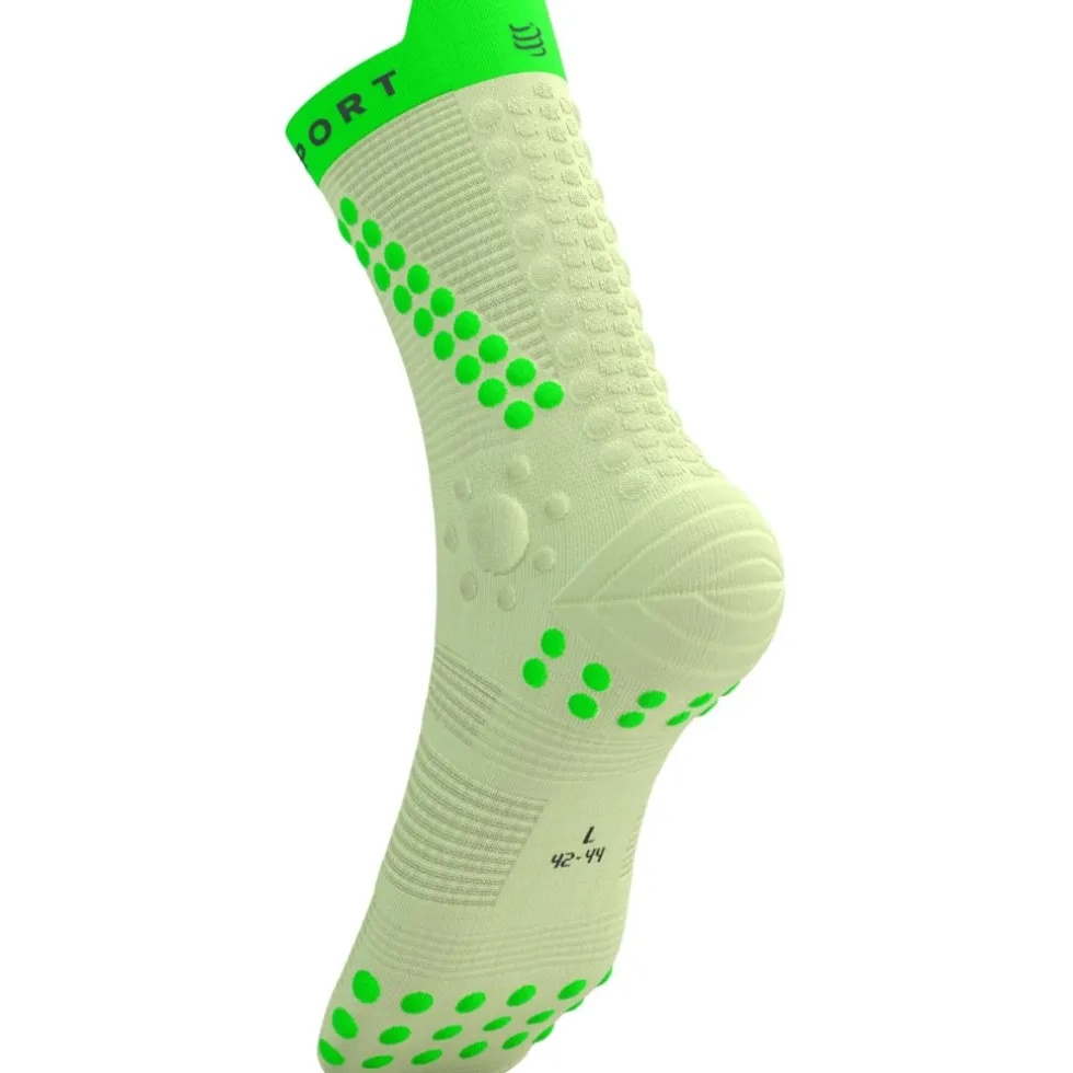 Compressport Pro Racing Compressiesokken v4.0 Trail - lime/neon green