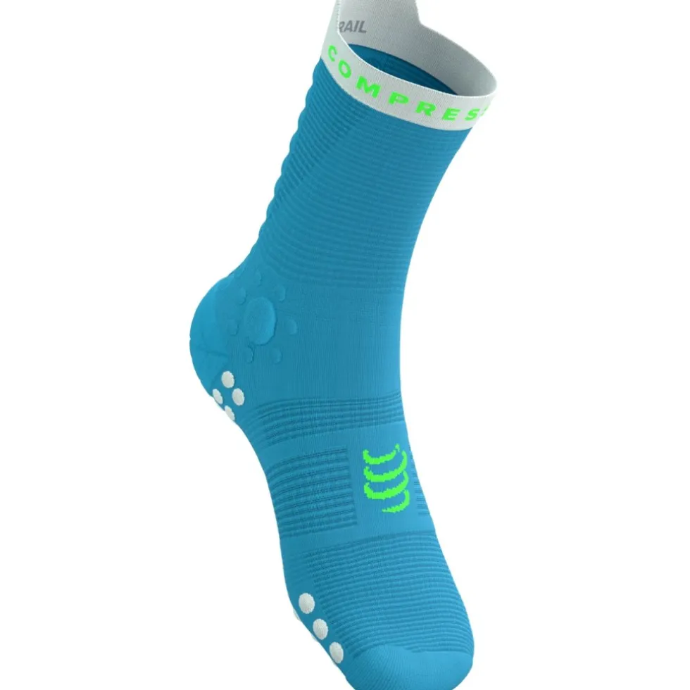 Compressport Pro Racing Compressiesokken v4.0 Trail - norse blue/neon green