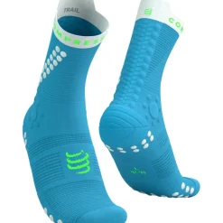 Compressport Pro Racing Compressiesokken v4.0 Trail - norse blue/neon green