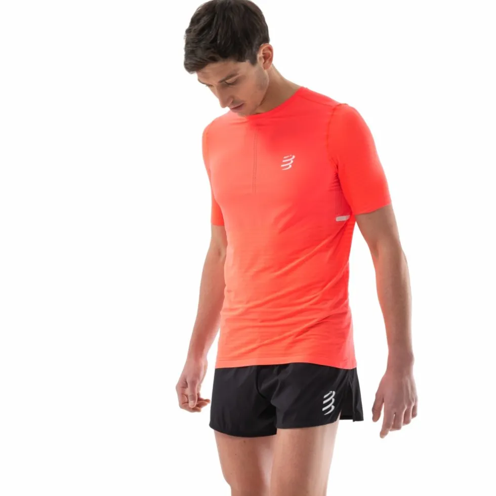 Compressport Pro Racing T-Shirt Heren - fluo red