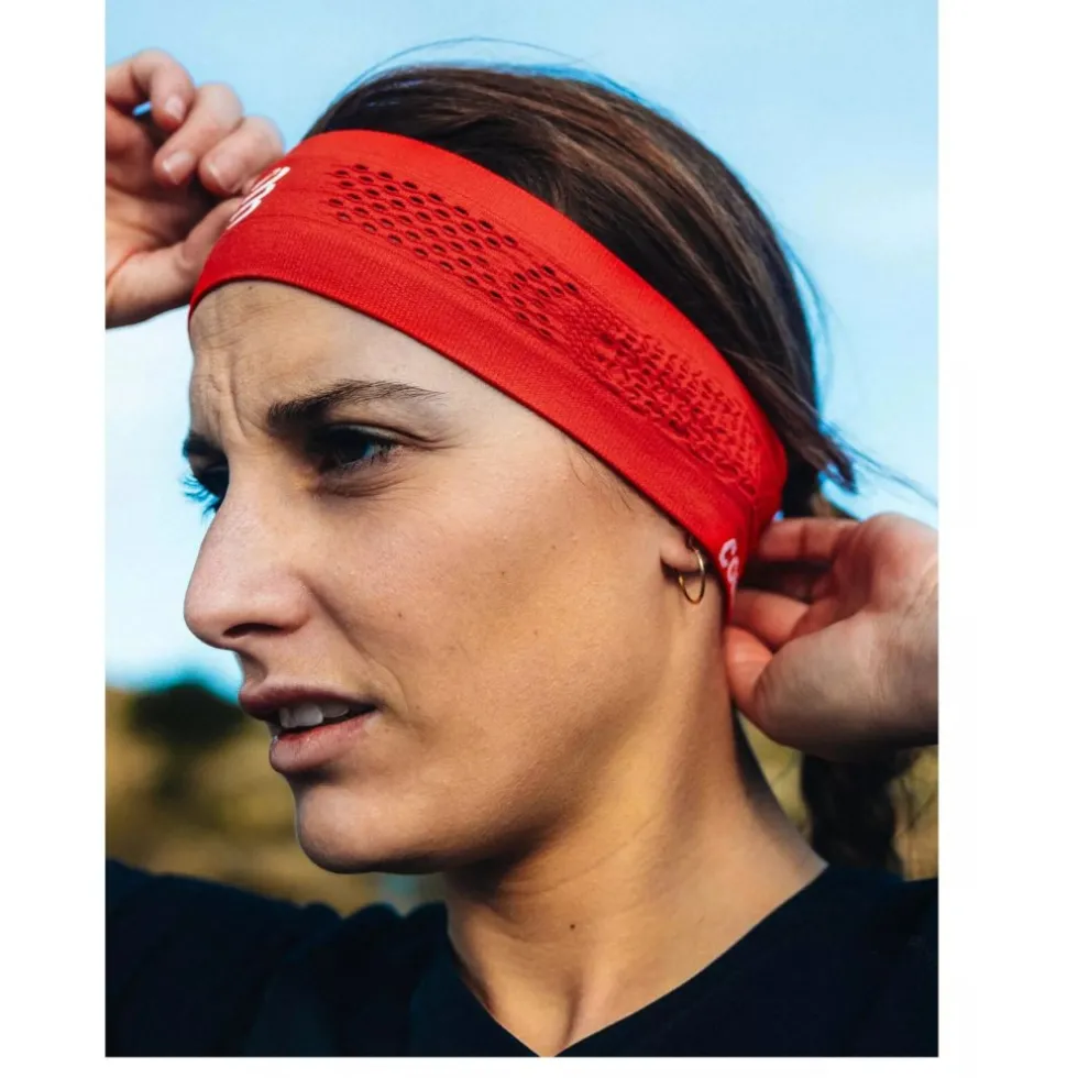 Compressport Thin On/Off Hoofdband - core red/white