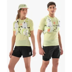 Rugzakken & Drinksystemen < Compressport UtRun Evo Pack 10 Drinkrugzak - sugar/green camo