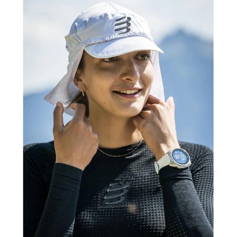 Mutsen En Doeken|Mutsen < Compressport Ice Cap Sun Shade - white