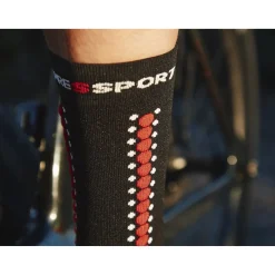 Fietssokken < Compressport Pro Racing Bike Compressiesokken v4.0 - zwart/rood