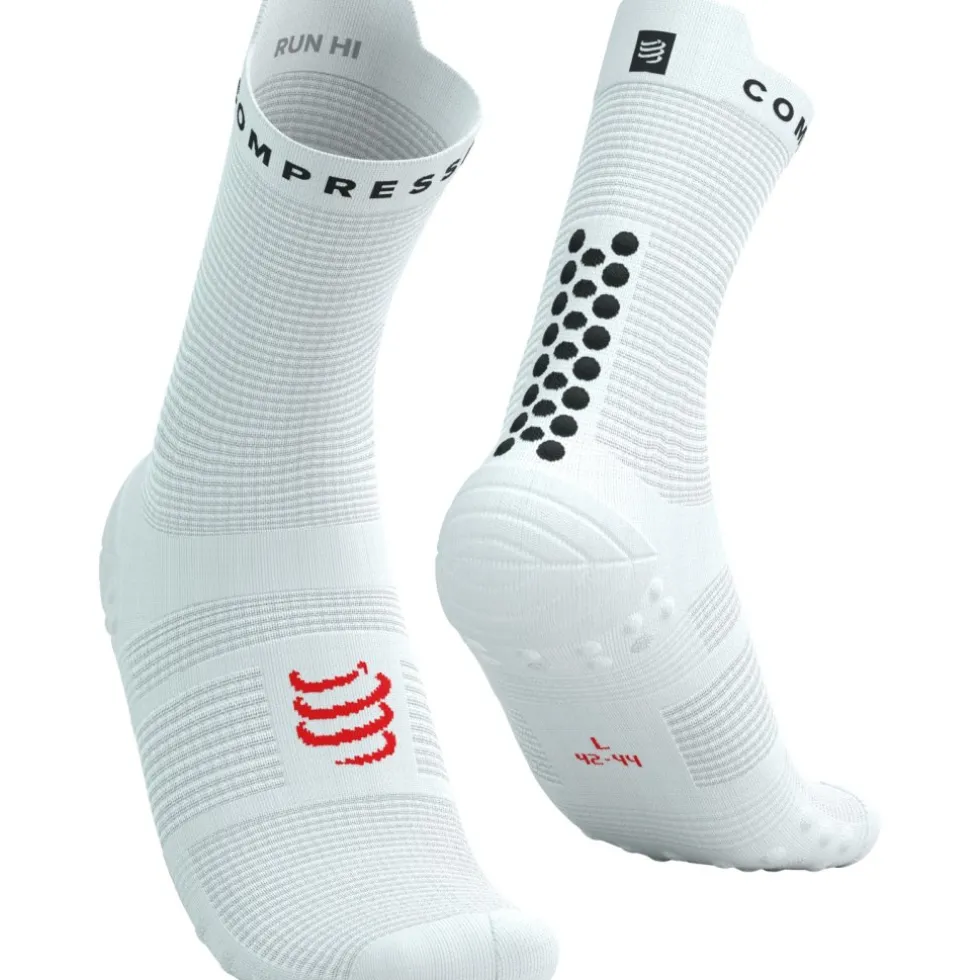 Compressport Pro Racing Compressiesokken v4.0 Run High - white/black/core red