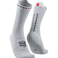 Fietssokken < Compressport Pro Racing Compressiesokken v4.0 Ultralight Bike - wit/zwart