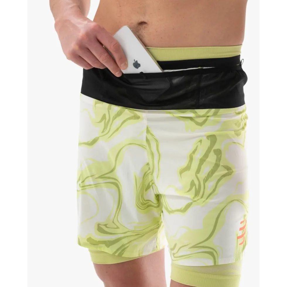 Compressport Trail Racing 2-in-1 Short Heren - green camo
