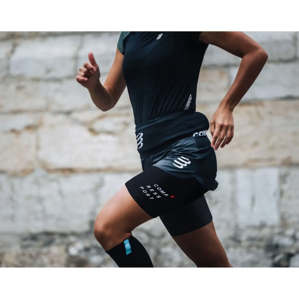 Compressport Under Control Quad Dijcompressoren - zwart