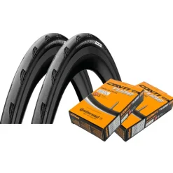 Continental Grand Prix 5000 Set - 2x Vouwband + Race Binnenband - 25-622 - zwart
