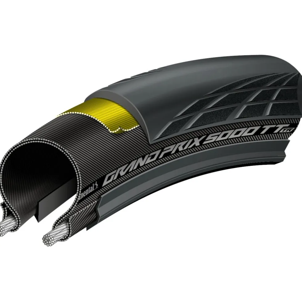 Continental Grand Prix 5000 TT TR Vouwband - 30-622 | zwart