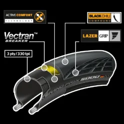Continental Grand Prix 5000 Vouwband - 28-584 - zwart
