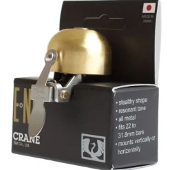 Crane Bell Co. E-NE Fietsbel - matte gold
