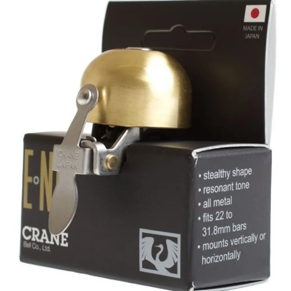 Crane Bell Co. E-NE Fietsbel - matte gold