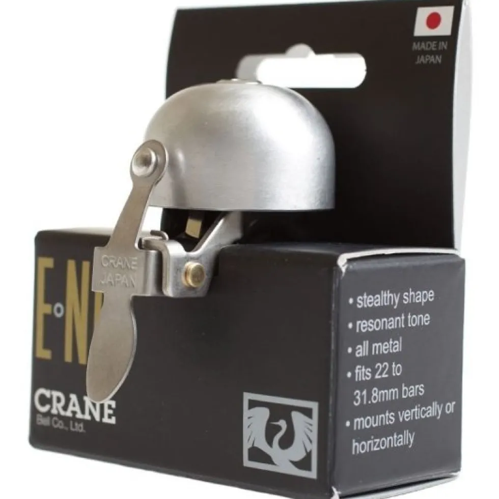 Crane Bell Co. E-NE Fietsbel - matte silver
