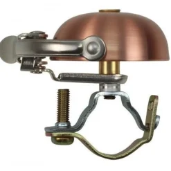 Crane Bell Co. Mini Suzu Fietsbel - Steel Band Mount - brushed copper