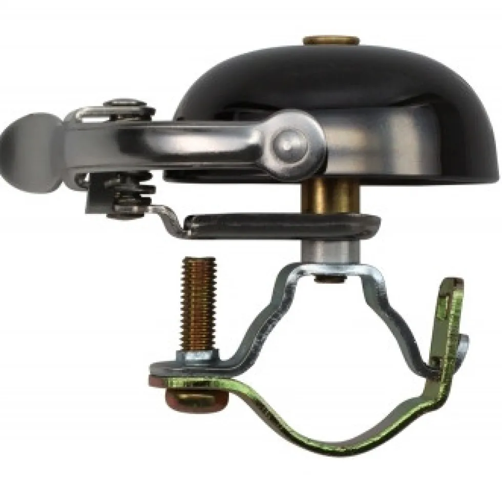 Crane Bell Co. Mini Suzu Fietsbel - Steel Band Mount - neo black