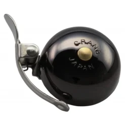 Crane Bell Co. Mini Suzu Fietsbel - Steel Band Mount - neo black