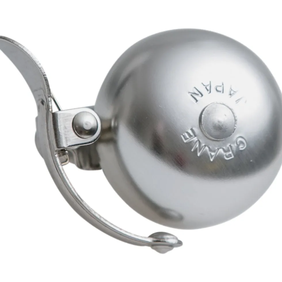 Crane Bell Co. Mini Suzu Fietsbel - Steel Band Mount - matte silver