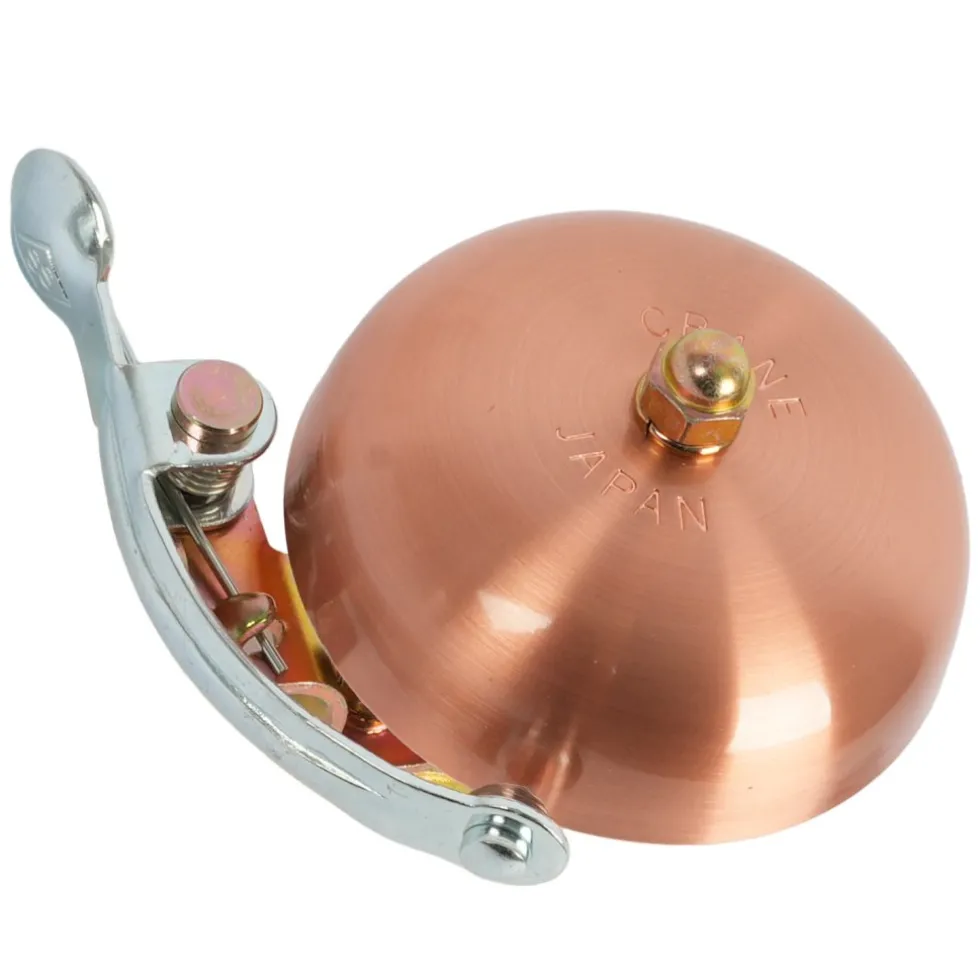 Crane Bell Co. Suzu Fietsbel - Steel Band Mount - brushed copper