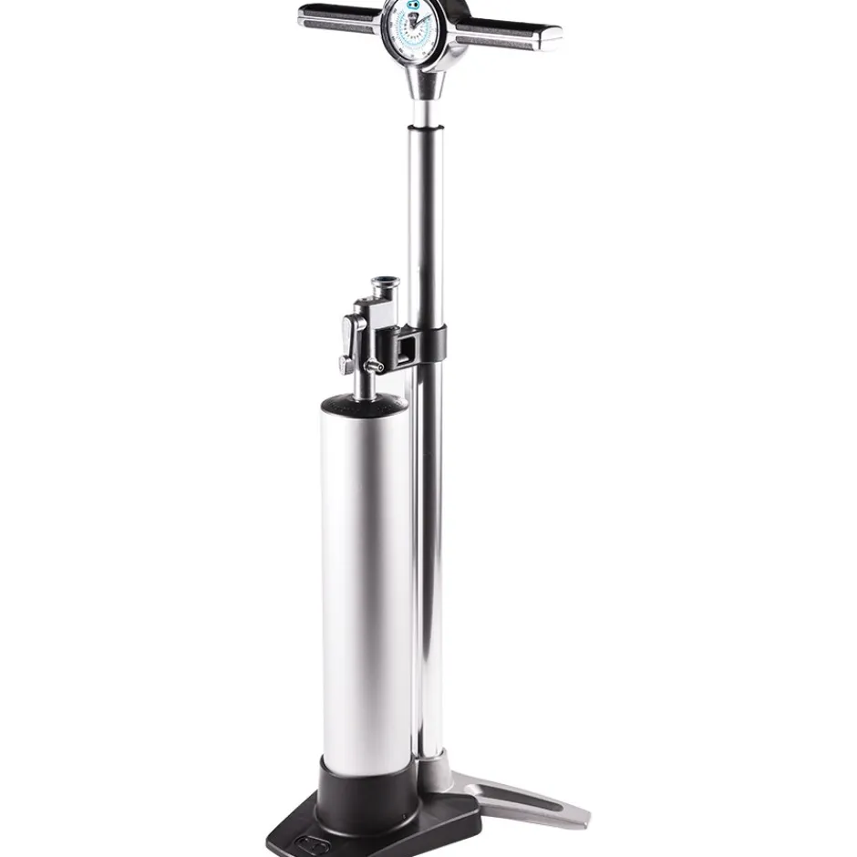 Vloerpompen|Tubeless Pompen < Crankbrothers Klic Floor Pump with analog Manometer & Tubeless Tank - silver