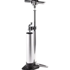 Crankbrothers Klic Floor Pump with digital Manometer & Tubeless Tank - silver
