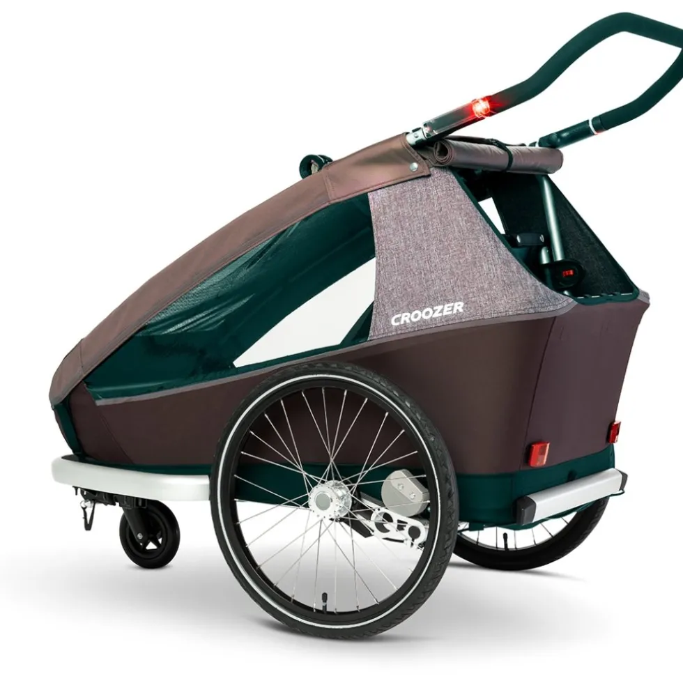 Croozer Kid Vaaya 2 - Bike Trailer for 2 Kids - blossom red