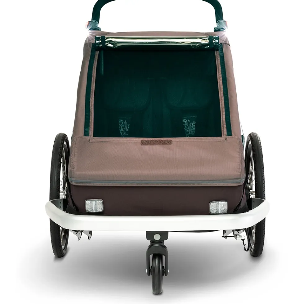Croozer Kid Vaaya 2 - Bike Trailer for 2 Kids - blossom red