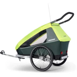 Croozer Rain Cover for Kid 2-Seat Bike Trailer - lightning yellow