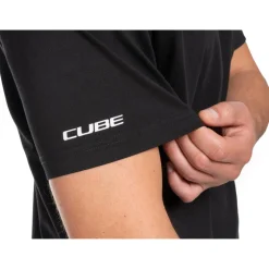 CUBE After Race Organic X Actionteam Gravity Fit T-Shirt Heren - black´n´white