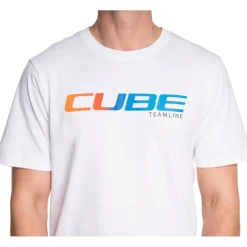 CUBE Organic T-Shirt Heren - TEAMLINE wit